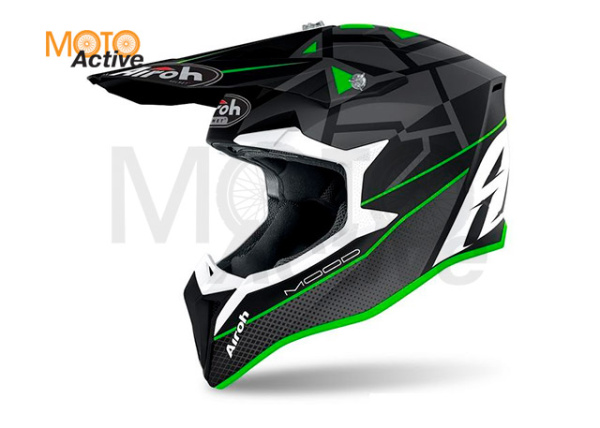 Кроссовый шлем Airoh Wraap Mood Green Matt